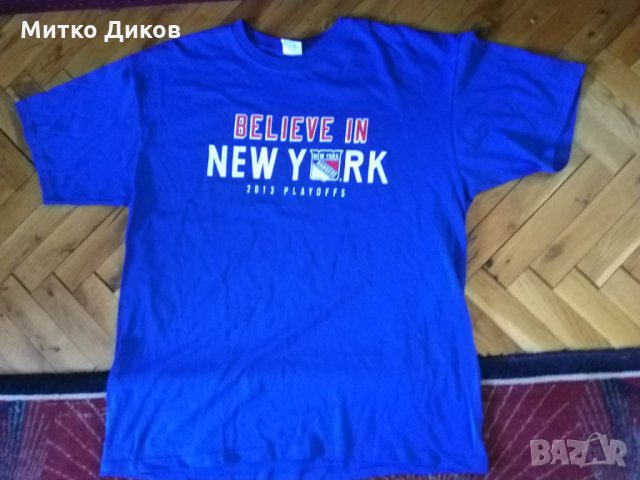 Ню Йорк хокей- тениска Анвил 100% памук размер ХЛ