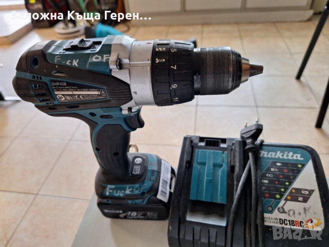 Удaрен винтоверт Makita DHP458, снимка 2 - Винтоверти - 51830898