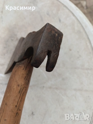  Стара брадва, топор, снимка 5 - Антикварни и старинни предмети - 53393969