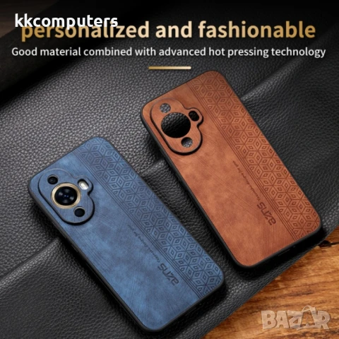 Huawei nova 11 Pro 4G / 11 Ultra 4G AZNS Удароустойчив Кожен Калъф и Протектор, снимка 3 - Калъфи, кейсове - 50659459