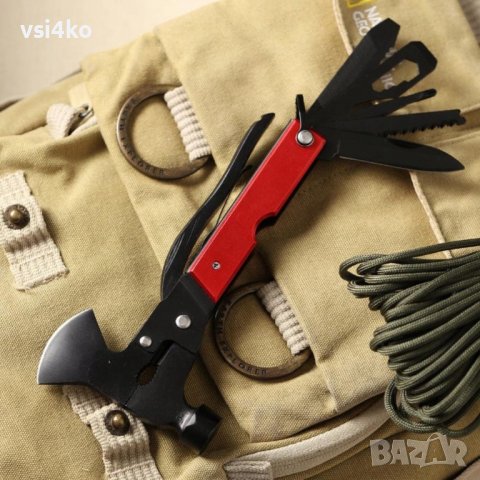 Мултифункционален инструмент 17в1 Axe & Hammer, снимка 2 - Екипировка - 37813086
