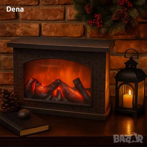 Декоративна LED камина с изкуствен пламък и звук – уют без риск и без отопление, снимка 3 - Декорация за дома - 52411567