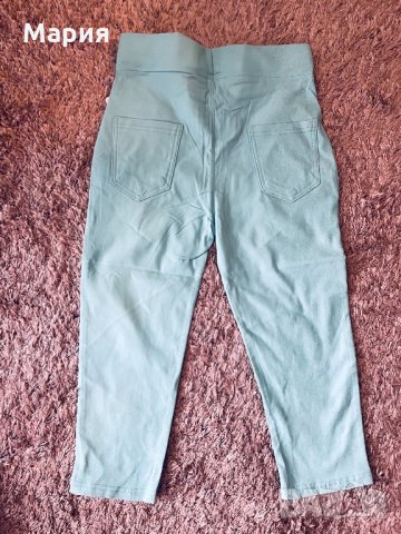 Дамски ластичен панталон-цвят мента, 3/4. Налични размери - XS, S, M, L., снимка 1