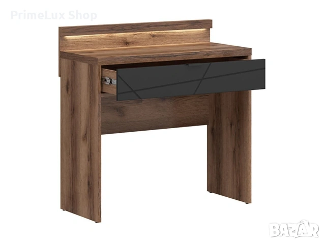 Тоалетка FORN TOL1S с осветление корпус дъб делано/фронт черно мат