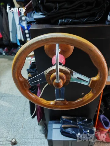 Страхотна стенна лампа - дървен волан, снимка 11 - Антикварни и старинни предмети - 49184353