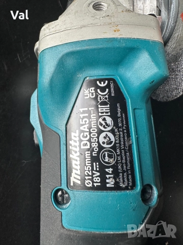 Акомулаторен ъглошлайв Makita , снимка 5 - Други инструменти - 51724943