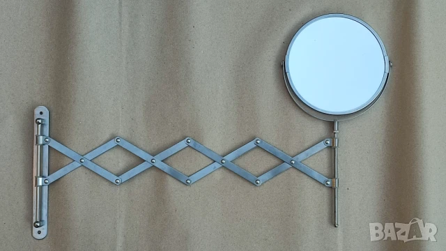 Козметично телескопично  огледало Ø16 см, двустранно, трикратно увеличение, хром., снимка 3 - Други стоки за дома - 51167453