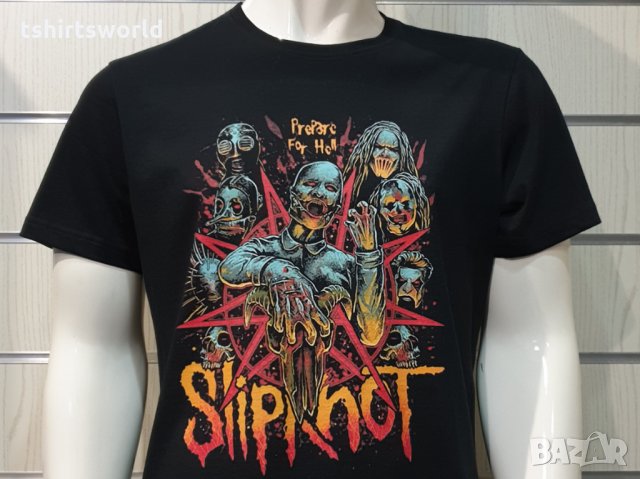 Нова мъжка тениска с дигитален печат на музикалната група SLIPKNOT - Prepare For Hell , снимка 6 - Тениски - 34834113