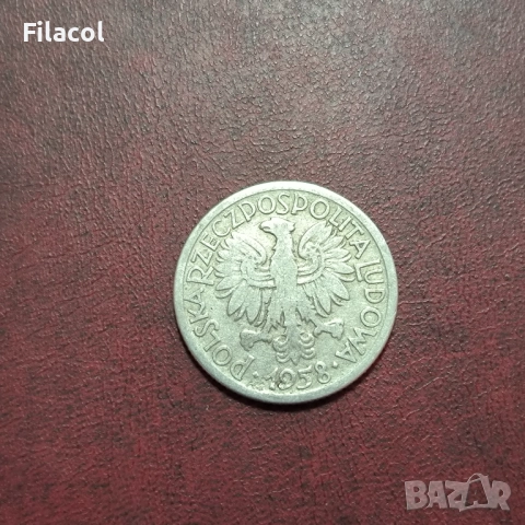 Полша 2 злоти 1958 г., снимка 2 - Нумизматика и бонистика - 52773646