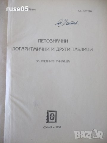 Книга"Петозначни логаритм. и други таблици-Р.Андрейчин"-124с, снимка 2 - Специализирана литература - 38266136