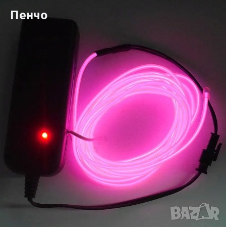 5M 3V-12V гъвкава неонова светлина лента шнур кабел нишка конец EL тел въже кабелна лента LED неонов, снимка 7 - Аксесоари и консумативи - 27276574