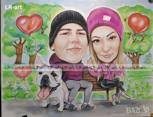 КАРИКАТУРИ и ШАРЖ, ръчно рисувани по снимка, снимка 2 - Картини - 27679654