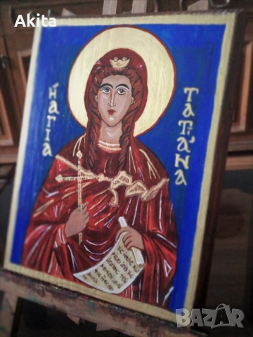 Икона на света Татяна, снимка 3 - Икони - 39232423