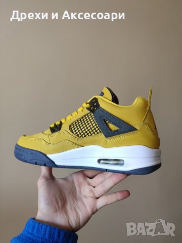 Nike Air Jordan 4 Retro Lightning Yellow Pikachu Нови Кецове Обувки Маратонки Размер 39 , снимка 5 - Кецове - 38295780