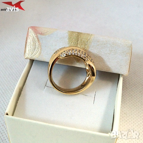 Пръстен с 14К златно покритие 224843, снимка 3 - Пръстени - 53138984
