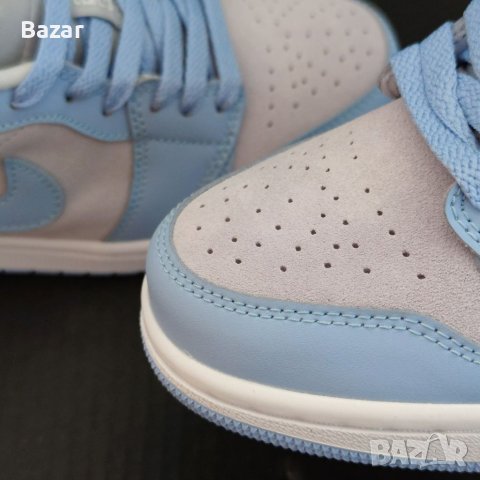 Нови Маратонки Nike Air Jordan 1 Low Icy Blue Размер 39 Обувки , снимка 5 - Маратонки - 40258817