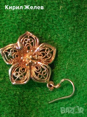 НЕЖНА ФЛОРАЛНА ФИЛИГРАННА ПОСРЕБРЕНА ОБЕЦА ЦВЕТЕ от БЛАГОРОДНА СТОМАНА 49319, снимка 12 - Обеци - 48952779