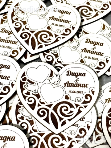 Сватбени сувенири- магнит, снимка 8 - Декорация за дома - 46660053