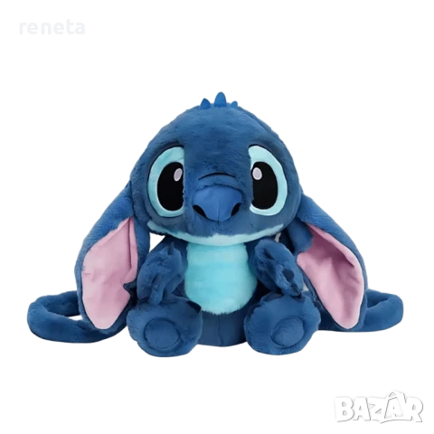 Играчка Стич, Тип раница, Плюшено, Син, 30 см