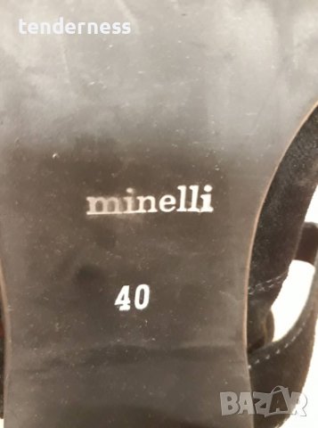 Minelli дамски боти от естествен велур, снимка 5 - Дамски боти - 37874510