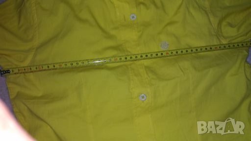 Жълта памучна риза с дълъг ръкав на Armani jeans размер М, снимка 6 - Ризи - 25119189