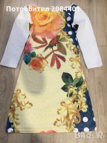 3D дамска рокля с 3/4 ръкав за сезон пролет-лято, снимка 1 - Рокли - 27164734