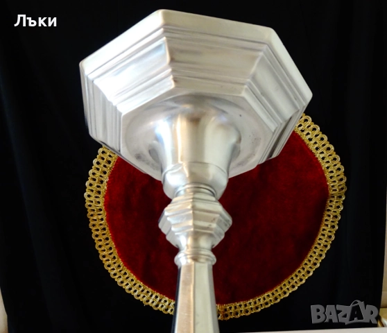 Christofle свещник четворка от калай 1.7 кг.,модел Cluny. , снимка 5 - Антикварни и старинни предмети - 51571324