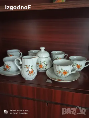 Стар порцеланов сервиз за чай или кафе, Български порцелан, снимка 1