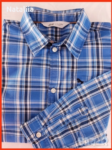 Детска риза H&M с дълъг ръкав – 128 см / 7–8 г, снимка 3 - Детски ризи - 52828360