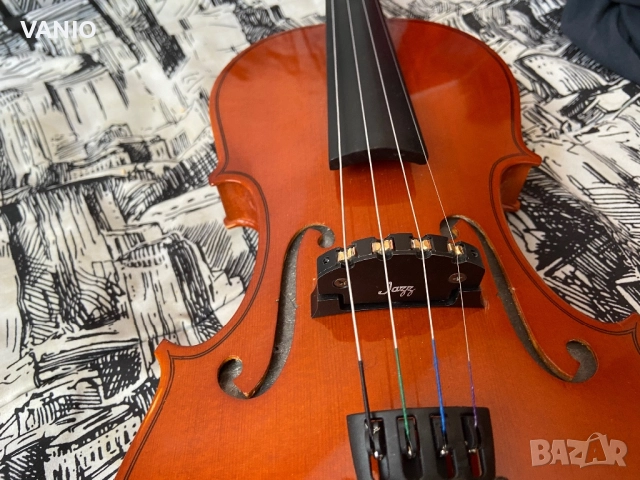 Zeta Acoustic Violin 4 Strings Цигулка Зета Акустична Цвят Черен и Кафяв 4 Струни , снимка 6 - Струнни инструменти - 52418347