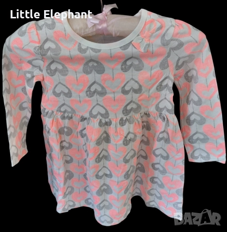 Рокличка за 5-6 год мом сърца,неоново розово и сиво,колекция"Hearts",Англия/нова