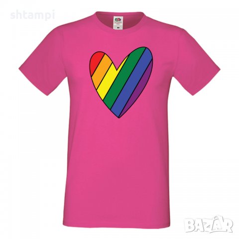 Мъжка тениска Rainbow Heart multicolor Прайд,Празник.Повод,Изненада, снимка 9 - Тениски - 37105236