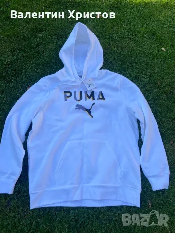 Бял оригинален суитчър Puma размер XL,нова цена, снимка 4 - Суичъри - 47805290