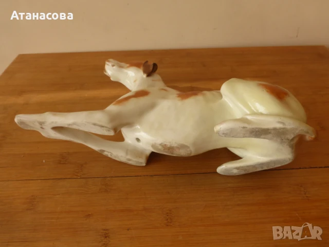 Порцеланова фигура Куче Поинтер ЛФЗ 1980 г, снимка 9 - Статуетки - 50588146