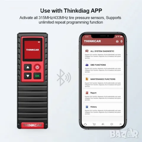 THINKCAR THINKTPMS G2 – Уред за програмиране на TPMS датчици за гуми, снимка 6 - Аксесоари и консумативи - 49915663