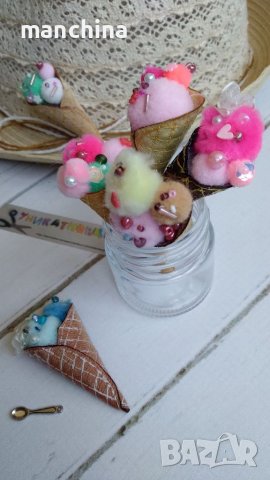 Брошка "Сладолед ", снимка 9 - Други - 37228589