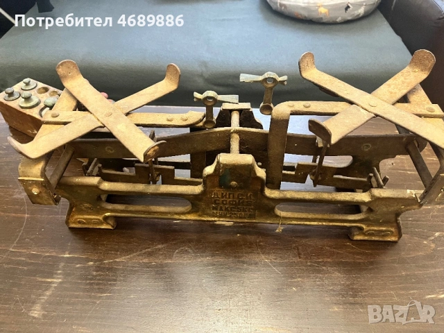 Античен търговски кантар, снимка 4 - Антикварни и старинни предмети - 53384709