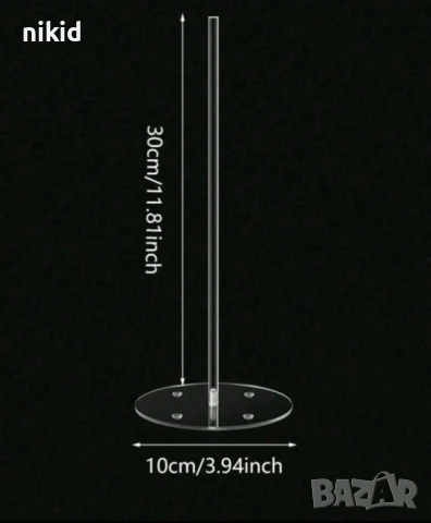 Акрилна пластмасова стойка поставка дисплей за понични гевречета Donut, снимка 3 - Аксесоари за кухня - 51380360