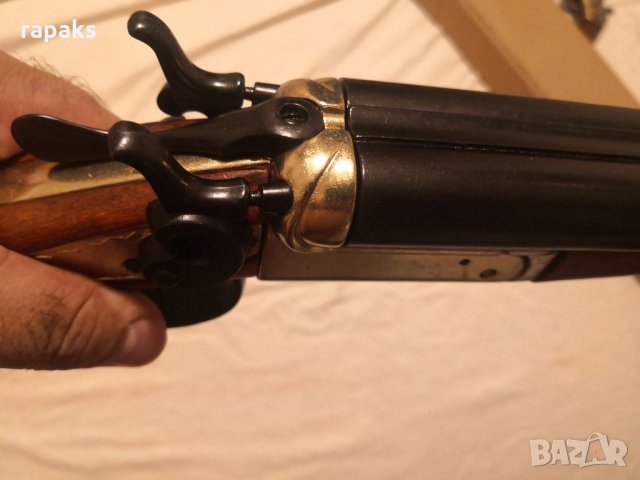 Скъсена ловна двуцевна пушка. Реплика на „рязана“ ловна пушка двуцевка всяваща панически ужас сред у, снимка 3 - Бойно оръжие - 21489022