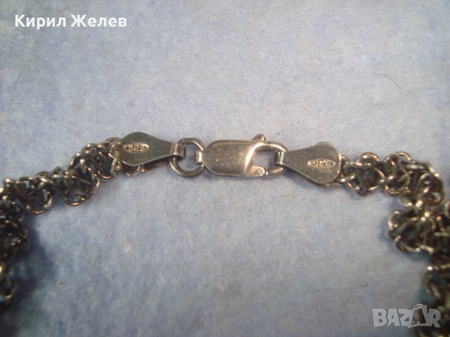 РАЗКОШЕН ИТАЛИАНСКИ СРЕБЪРЕН МОДЕН АРТ УНИСЕКС ЛАНЕЦ СРЕБРО 925 КРАСИВА ЗДРАВА ВИНТИДЖ ПЛЕТКА 32364, снимка 14 - Колиета, медальони, синджири - 38373234