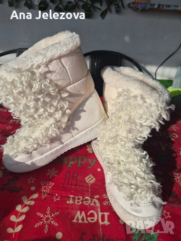 Бели ботуши, снимка 5 - Дамски ботуши - 53306211