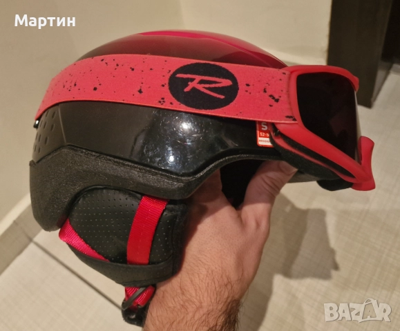 Rossignol Скиорска детска каска с очила Whoopee Impacts RKIH504 Розов