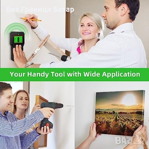 Нов 8 в 1 Стенен Скенер Детектор с LCD - Идеален за Дърво, Метал, Тръби, снимка 6 - Друга електроника - 43267373