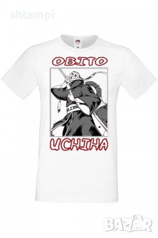 Мъжка тениска Naruto Obito Uchiha,Анимация,игра,Празник,Повод,, снимка 2 - Тениски - 38120778