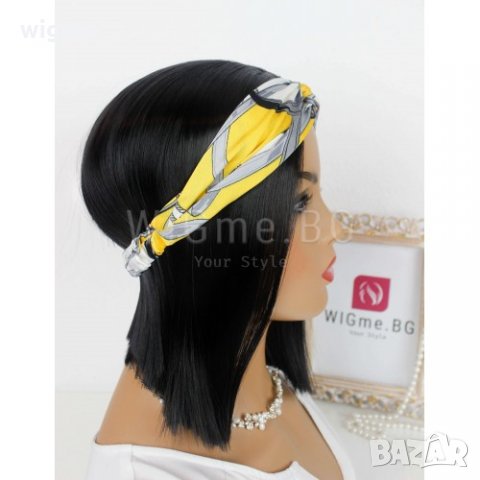 Лента за коса с жълт принт, снимка 4 - Аксесоари за коса - 33047412