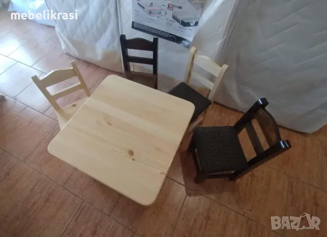 Малка квадратна масичка от дърво за дома или за детски център, снимка 4 - Маси - 49547097