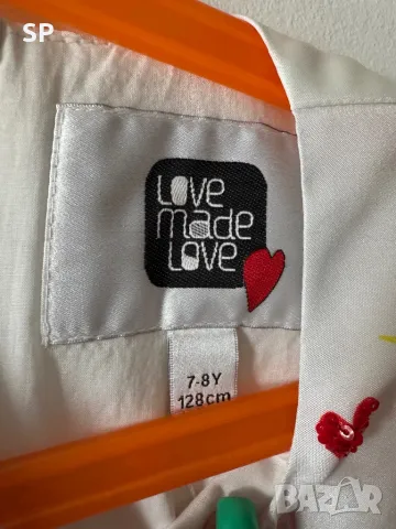 Нова Детска рокля Love made love - 7-8 г., снимка 5 - Детски рокли и поли - 50428339