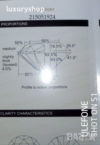 Charles & Colvard, Forever One, Diamont, Round Brilliant - 1.00 ct, снимка 10 - Пръстени - 38974424
