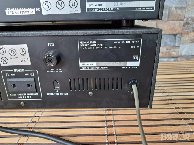SHARP SM-1144H / ST-1144H, снимка 8 - Ресийвъри, усилватели, смесителни пултове - 53382617
