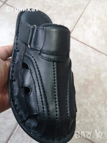 Мъжки чехли ЕСТЕСТВЕНА КОЖА , снимка 4 - Мъжки чехли - 40445863